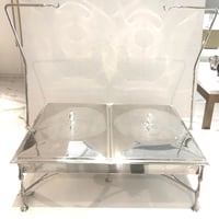 X-Large Double Rectangular Silver Chafing Dish - صورة 2