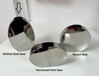Vertical Oval S/Steel Vase - صورة 9