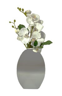 Vertical Oval S/Steel Vase - صورة 6