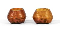 T-Light oval big holder, amber color - صورة 4
