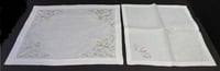 Flowers Corner Frame Design Placemats with Napkins Set For 12.Persons - صورة 3