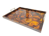Large Brwon Tray with Bamboo Handles - Image 3