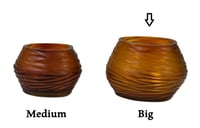 T-Light oval big holder, amber color - صورة 8