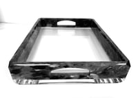Rectangular Grey Tray with handles - صورة 2