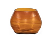 T-Light oval medium holder, amber color - صورة 2