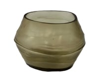 T-Light oval medium holder, light smoke color - صورة 1