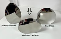 Horizontal Oval S/Steel Vase - صورة 8
