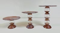 Set of glass 3 stands with plates - صورة 1