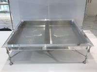 X-Large Double Rectangular Silver Chafing Dish - صورة 5