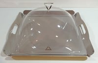 Big Square Tray S/Steel with Handles & with Plexi Cover - صورة 1