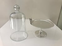 Medium Cake Stand with Butterfly on the Plate with Lid - صورة 3