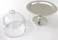 Medium Cake Bamboo Stand + Plain Lid - صورة 6