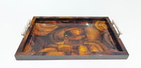 Medium Brwon Tray with Bamboo Handles - Image 1