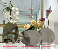 Horizontal Oval S/Steel Vase - صورة 7