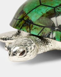 Large Sea Turtle Light Aqua Shell Box - صورة 3