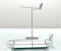 Set of flowers rect tray with towel stand - صورة 4