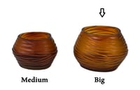 T-Light oval big holder, amber color - صورة 9