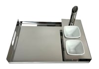 Tray with 2 Squared Porcelains Cups +Flower Vase - صورة 8