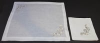 Orchids Corners Design Placemats with Napkins Set For 12.Persons - صورة 2