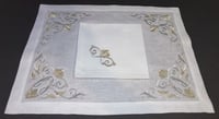 Flowers Corner Frame Design Placemats with Napkins Set For 12.Persons - صورة 1