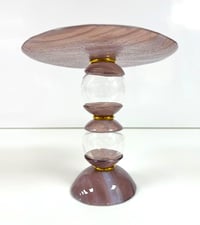 Set of glass 3 stands with plates - صورة 7
