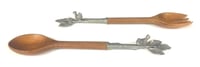 Salad Server Set with Decorative Birds - صورة 6