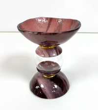 Set of glass 3 stands with bowls - صورة 6