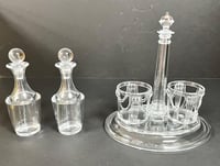 Set of Oil Bottles with Oval Tray Stand - صورة 7