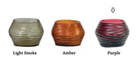 T-Light oval big holder, purple color - صورة 9