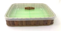 Medium Rectangular Bamboo Support with Acrylic Lid - صورة 2
