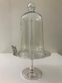 Medium Cake Stand with Butterfly on the Plate with Lid - صورة 2