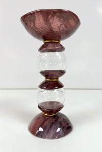 Set of glass 3 stands with bowls - صورة 8