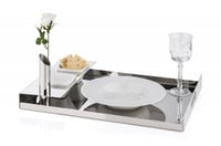 Tray with 2 Squared Porcelains Cups +Flower Vase - صورة 9
