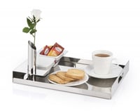 Tray with 2 Squared Porcelains Cups +Flower Vase - صورة 5