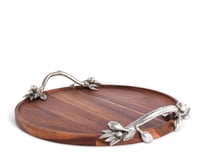 Olive Serving Round Big Tray Acacia - صورة 3