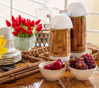 Bamboo Thermos with Handle - 500 ML - صورة 1