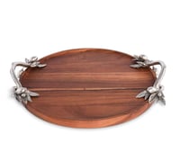 Olive Serving Round Big Tray Acacia - صورة 2