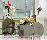 Vertical Oval S/Steel Vase - صورة 8