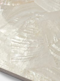 Medium Cream Tray with Bamboo Handles - صورة 9