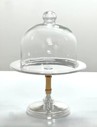 Medium Cake Bamboo Stand + Plain Lid - صورة 1