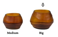 T-Light oval big holder, amber color - صورة 5