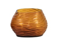 T-Light oval big holder, amber color - صورة 1