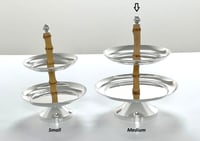 Medium Appetizer Bamboo Stand - صورة 9