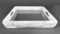 Rectangular White Tray with handles - صورة 8