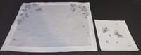 Flowers & Butterflies Design Placemats with Napkins Set For 12.Persons - صورة 2