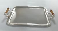 Medium rect tray with bamboo handles - Image 3