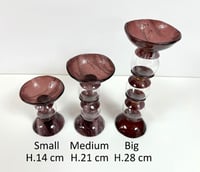 Set of glass 3 stands with bowls - صورة 2