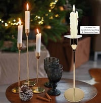 Small Glass Rings Holder Set For Drop Candles, Can attache on the Candlestick - صورة 4