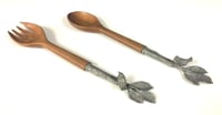Salad Server Set with Decorative Birds - صورة 1