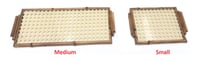 Medium Rectangular Bamboo Tray with Natural Straw & Glass Bottom - صورة 11
